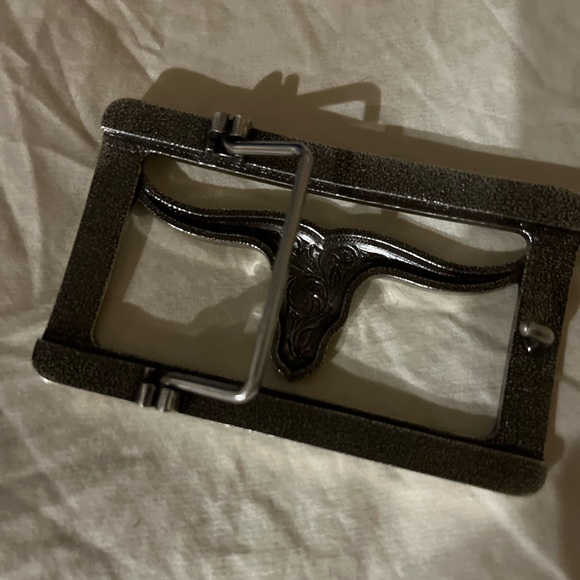 Texas Longhorn Belt Buckle - Picture 2 of 3